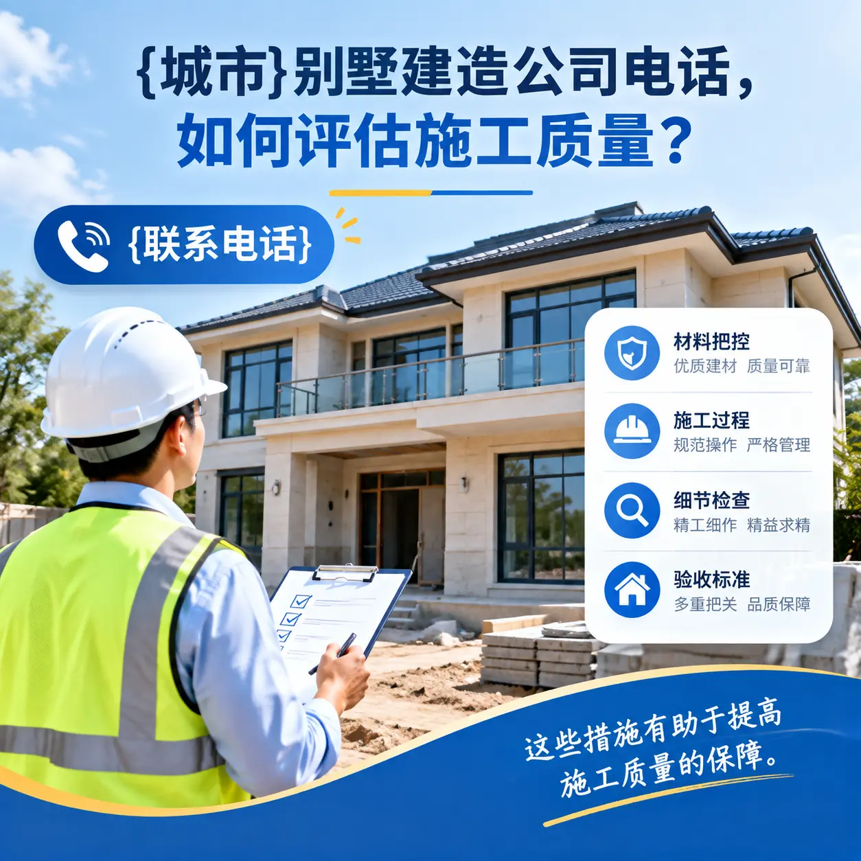 兴仁别墅建造公司电话，如何评估施工质量？